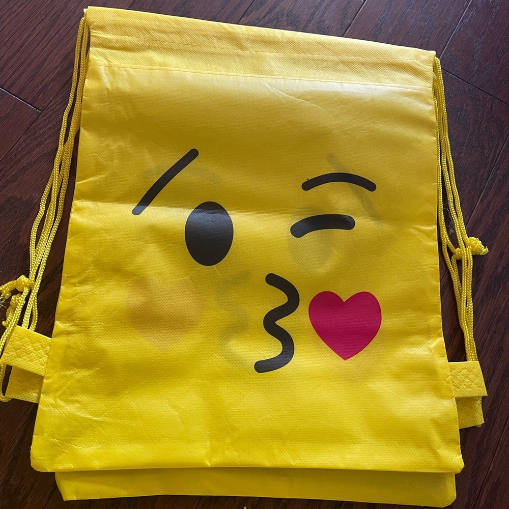 Emoji Drawstring Backpacks - Picture 3 of 4